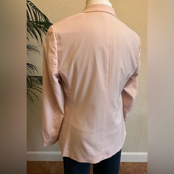 ASOS BLAZER SIZE 44 LIGHT PASTEL PINK SPORT COAT POLY BLEND CASUAL JACKET - Picture 6 of 10